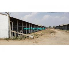 8 Acres FarmLand with Chicken Hatcheries for Sale at Kagaz Maddur