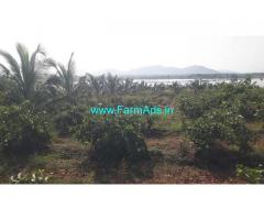 7 Acres Develeped Lake attached farm land for sale at Hiriyur